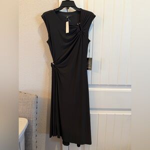 White House Black Market Asymmetrical Black Dress